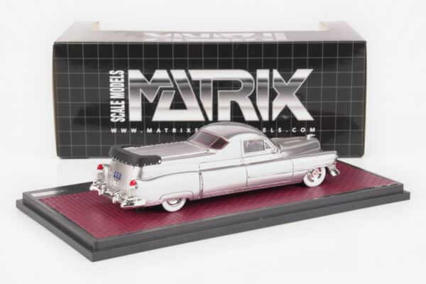 Matrix 1:43 Cadillac Professional S&S Florentine Flower Car Silver 1951 (MX20301-413) resin model, with box, rear