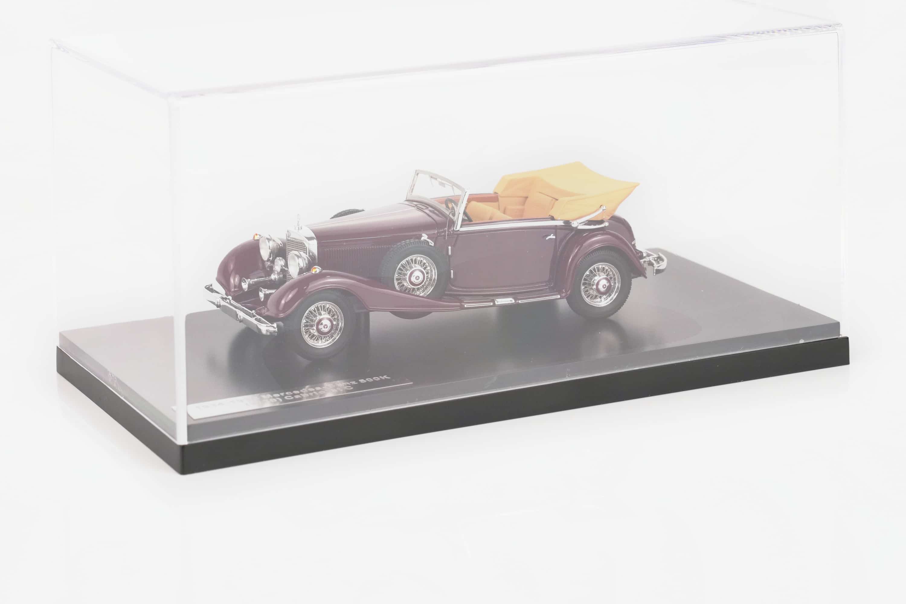 Matrix 1:43 Mercedes-Benz 500K Cabriolet C Maroon 1935 (MX41302-312) Limited Edition Resin Model 7 Matrix 1:43 Mercedes-Benz 500K Cabriolet C Maroon 1935 (MX41302-312) resin model, in display case