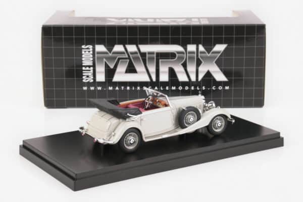 Matrix 1:43 Mercedes-Benz 500K Cabriolet C Grey 1935 (MX41302-313) resin model, with box, rear