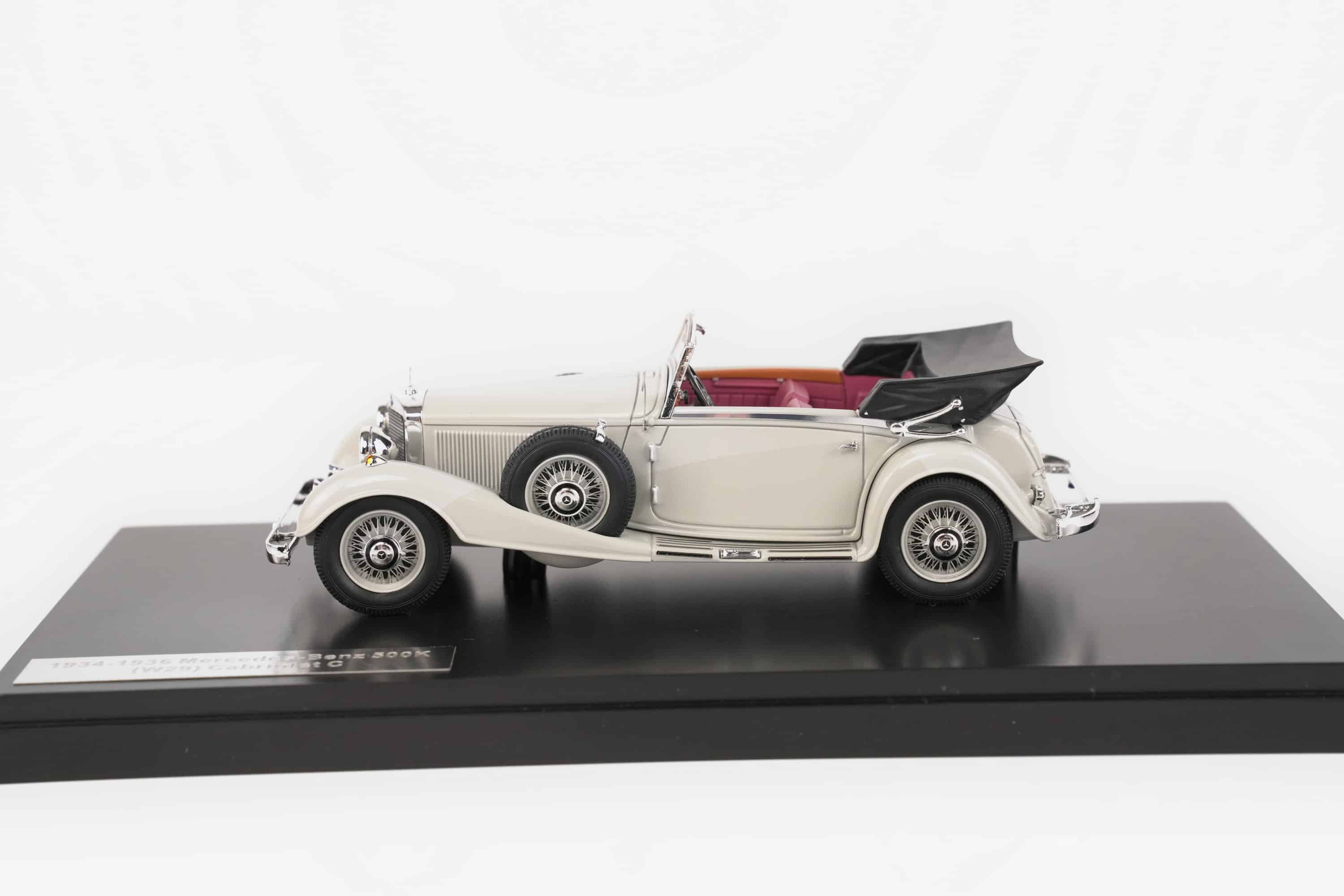 Matrix 1:43 Mercedes-Benz 500K Cabriolet C Grey 1935 (MX41302-313) Limited Edition Resin Model 4 Matrix 1:43 Mercedes-Benz 500K Cabriolet C Grey 1935 (MX41302-313) resin model, side view