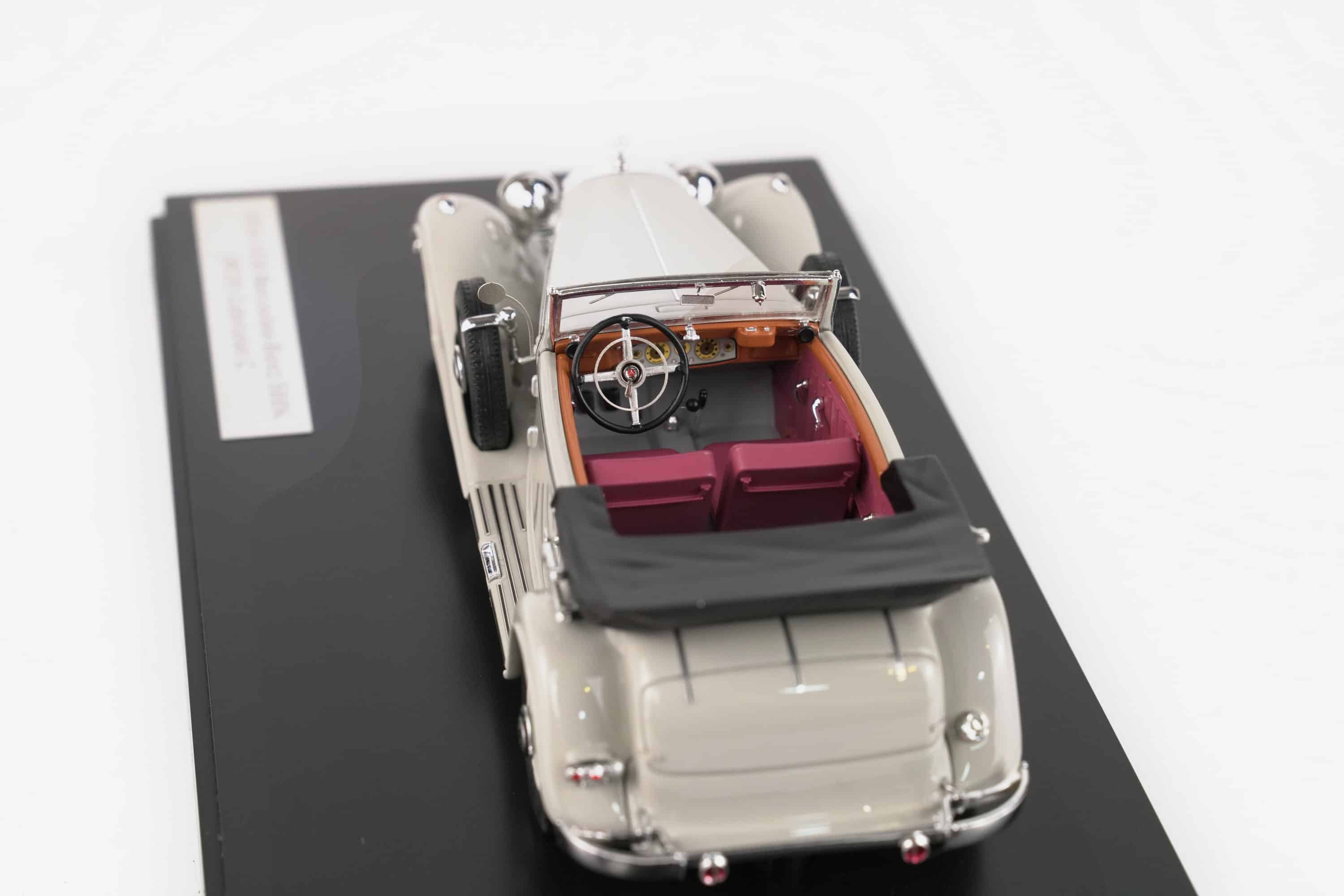 Matrix 1:43 Mercedes-Benz 500K Cabriolet C Grey 1935 (MX41302-313) Limited Edition Resin Model 6 Matrix 1:43 Mercedes-Benz 500K Cabriolet C Grey 1935 (MX41302-313) resin model, high angle
