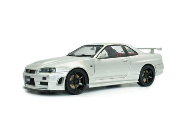 Solido 1:18 Nissan Skyline GT-R (BNR34) Z-Tune with NISMO Parts 1999 Silver (S1804312) Diecast Model