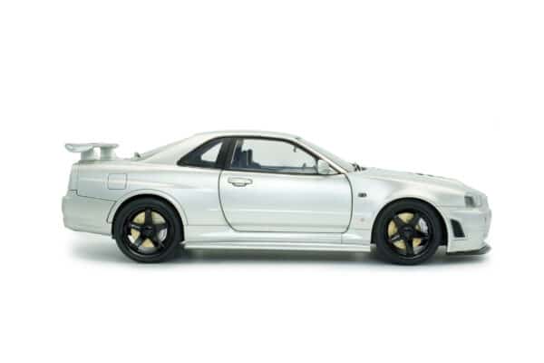 Solido 1:18 Nissan Skyline GT-R (BNR34) Z-Tune with NISMO Parts 1999 Silver (S1804312) Diecast Model 12 Solido 1:18 Nissan Skyline GT-R (BNR34) Z-Tune with NISMO Parts 1999 Silver (S1804312) Diecast Model