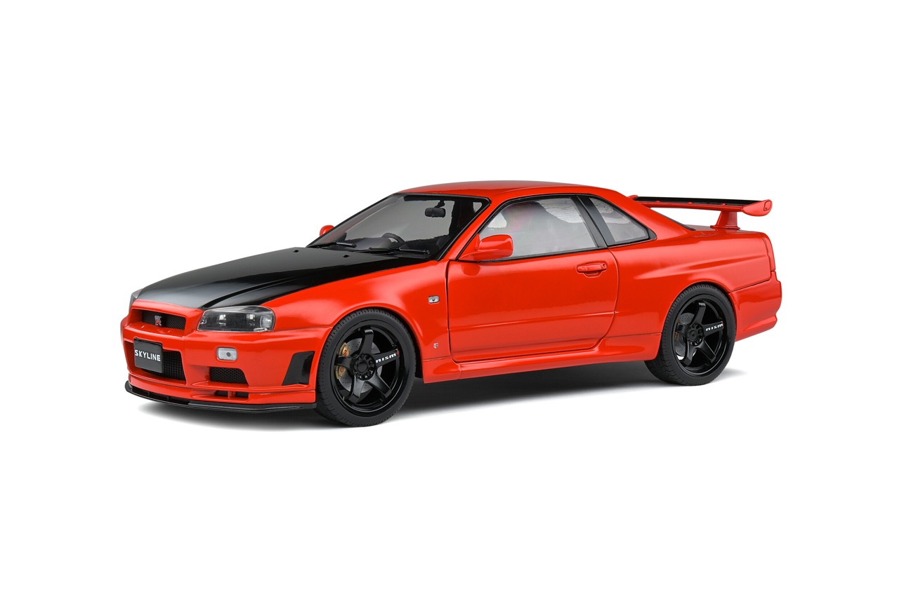 Solido S1804305 Nissan Skyline GTR R34 Active Red 1999 1:18 Diecast Model
