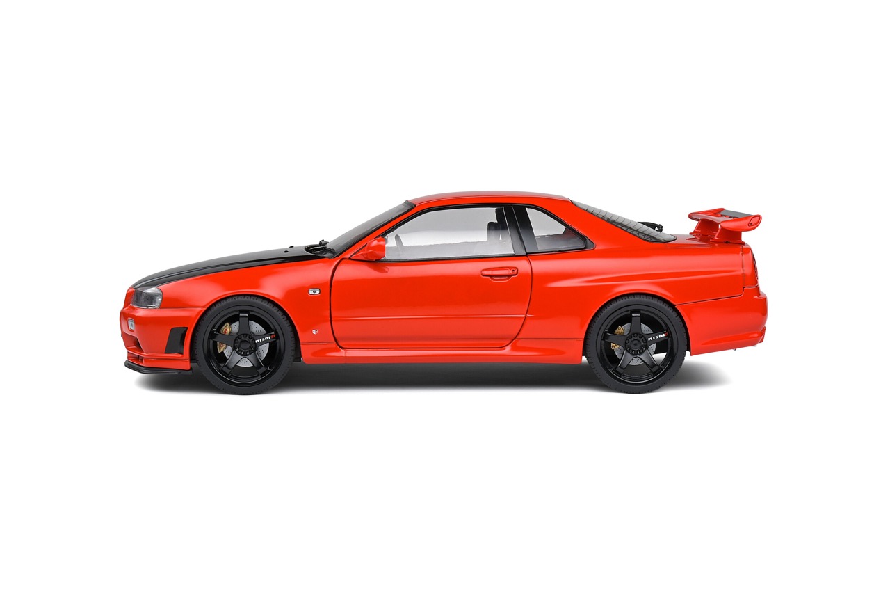 Solido S1804305 Nissan Skyline GTR R34 Active Red 1999 1:18 Diecast Model