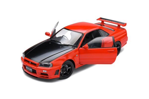 Solido S1804305 Nissan Skyline GTR R34 Active Red 1999 1:18 Diecast Model