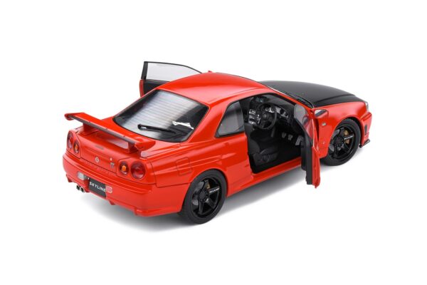 Solido S1804305 Nissan Skyline GTR R34 Active Red 1999 1:18 Diecast Model