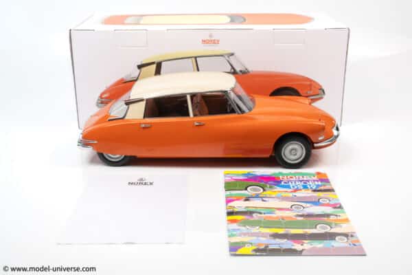 Norev 1:12 Citroen ID 19 Capucine Orange and Cream 1957 - Limited Edition Diecast Model