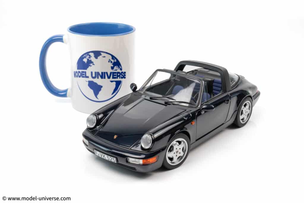 Porsche 911 Carrera 4 Targa 1991 – Norev 1:18 – Polar Silver Metallic – Maquette Métal Collection