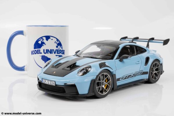 Norev - 1:18 Porsche 911 (992) GT3 RS Weissach Pack Light Blue 2022 - Diecast Model 16 Norev - 1:18 Porsche 911 (992) GT3 RS Weissach Pack Light Blue 2022 - Diecast Model