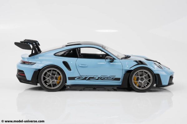 Norev - 1:18 Porsche 911 (992) GT3 RS Weissach Pack Light Blue 2022 - Diecast Model 25 Norev - 1:18 Porsche 911 (992) GT3 RS Weissach Pack Light Blue 2022 - Diecast Model