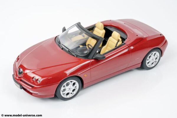 Norev - 1:18 Alfa Romeo Spider Proteo Red Metallic 1999 - Diecast Model 17 Norev - 1:18 Alfa Romeo Spider Proteo Red Metallic 1999 - Diecast Model