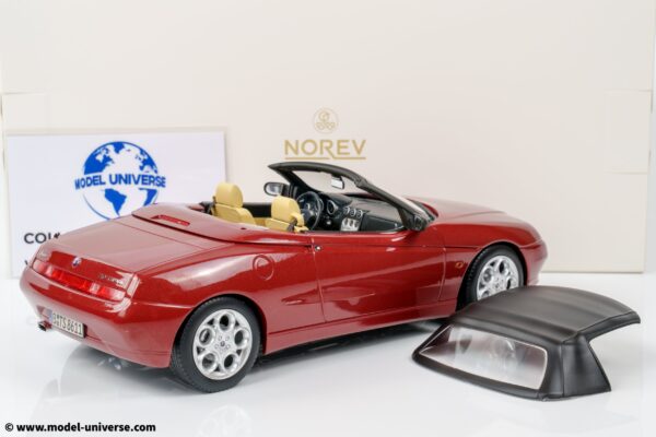 Norev - 1:18 Alfa Romeo Spider Proteo Red Metallic 1999 - Diecast Model 13 Norev - 1:18 Alfa Romeo Spider Proteo Red Metallic 1999 - Diecast Model