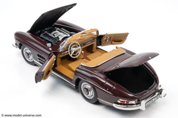Norev - 1:18 Mercedes-Benz 300 SL Roadster 1957 Dark Red - Diecast Model