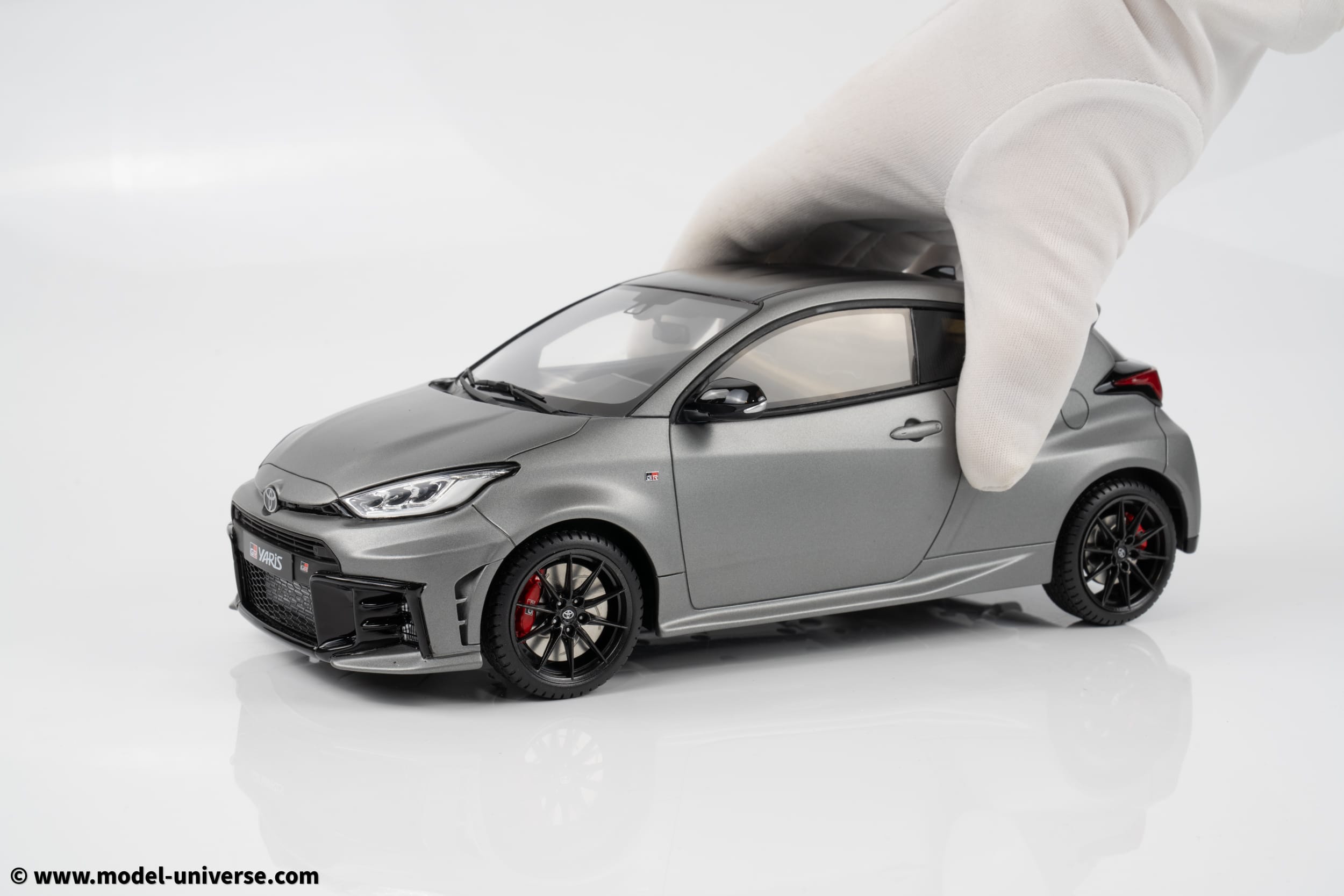 Otto Mobile 1:18 Toyota GR Yaris Precious Metal Grey Resin Model