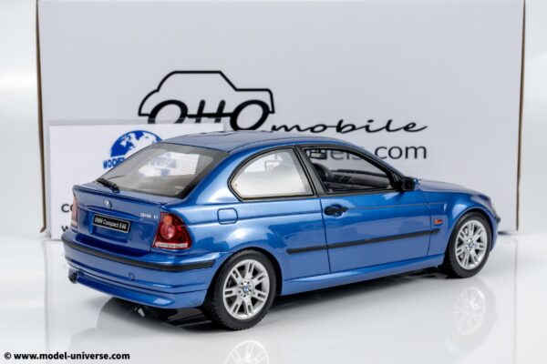 Otto Mobile - 1:18 BMW E46 318 TI Compact Estoril Blue 2002 - Limited Edition Resin Model 9 Otto Mobile - 1:18 BMW E46 318 TI Compact Estoril Blue 2002 - Limited Edition Resin Model