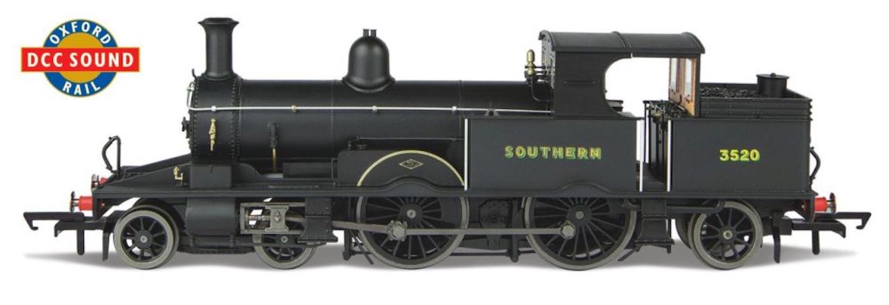 Oxford Rail OR76AR007XS Adams Southern Late Sunshine Lettering 3520 DCC Sound Fitted Diecast Locomotive Model