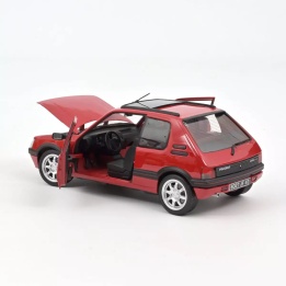 Norev 184848 Peugeot 205 GTi 1.9 PTS Rims Red 1991 Diecast Model Car