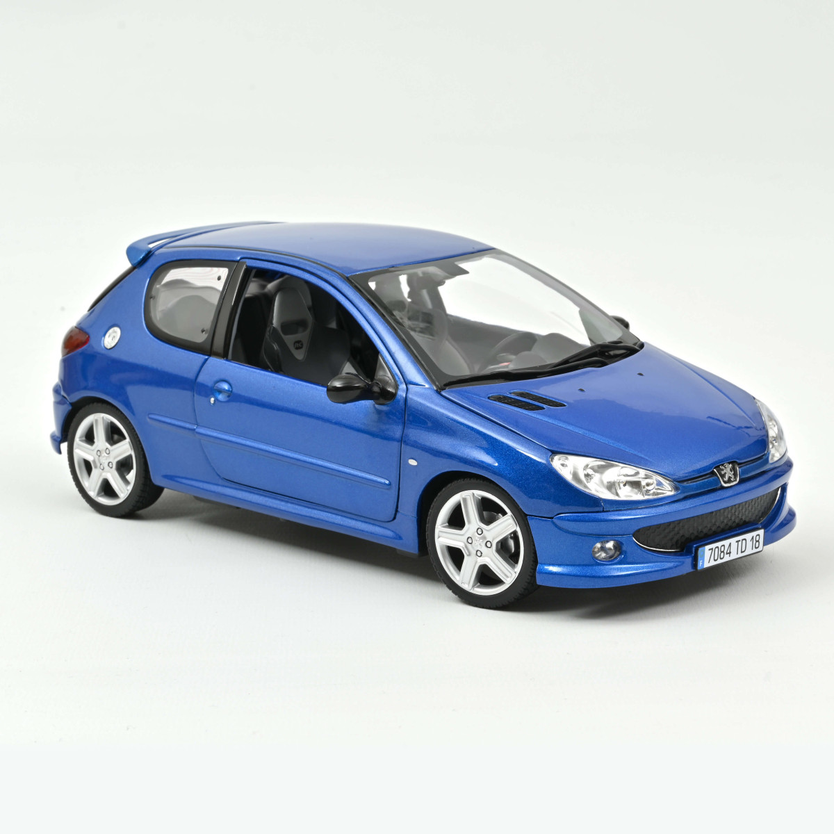 Norev 184724 Peugeot 206 RC 2003 Recif Blue 1:18 scale diecast model