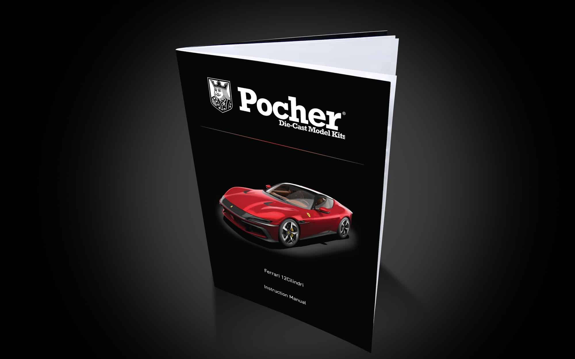 Pocher Ferrari 12Cilindri 1:8 Model Kit: Rosso Imola & Blu Corsa 3 Pocher Ferrari 12Cilindri 1:8 model kit instruction manual