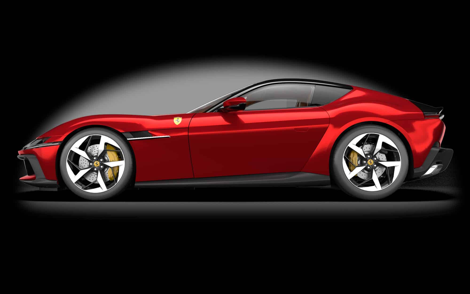 Pocher Ferrari 12Cilindri 1:8 Model Kit: Rosso Imola & Blu Corsa 6 Pocher 1:8 Ferrari 12Cilindri Rosso Imola HK126, side profile