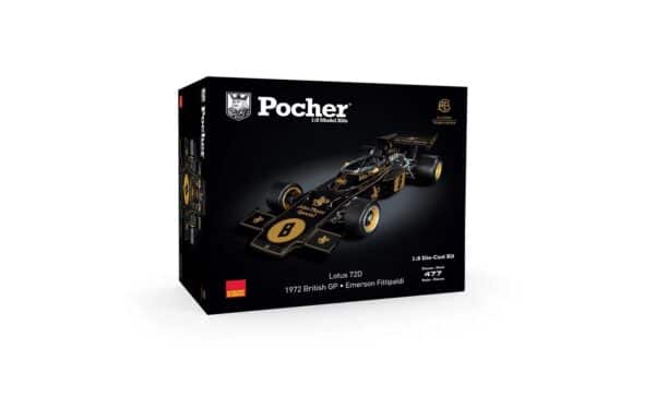 1:8 Lotus 72D No.8 Emerson Fittipaldi Winner 1972 British GP - Diecast Pre-Painted Model Kit - Pocher