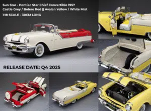 Pre-Order the 1:18 Scale Pontiac Star Chief Convertible Diecast Model in Two New Colours by Sun Star