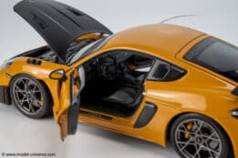 Norev 1:18 Porsche Cayman GT4 RS w/Weissach Bahama Yellow Pack 2023 (187252)