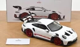 1:12 Porsche 911 GT3 RS White/Pyro Red 2022 Diecast Model - Norev