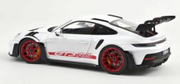1:12 Porsche 911 GT3 RS White/Pyro Red 2022 Diecast Model - Norev