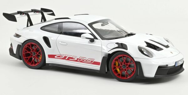 1:12 Porsche 911 GT3 RS White/Pyro Red 2022 Diecast Model - Norev