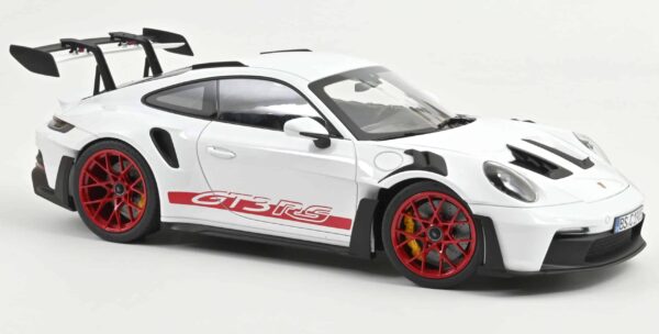 1:12 Porsche 911 GT3 RS White/Pyro Red 2022 Diecast Model - Norev