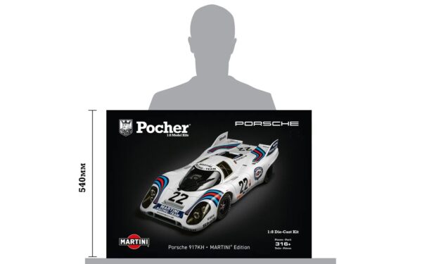 Pocher - 1:8 Porsche 917KH Martini Edition - Pre-Painted Diecast Model Kit