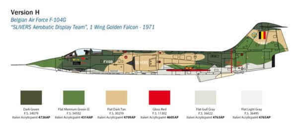 Italeri - 1:32 F-104 Starfighter G/S - Upgraded Edition RF Version (2514) Model Kit