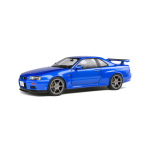 Solido 1/18 Nissan GTR R34 Blue Diecast Model Car S1804301