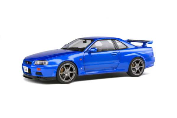 Solido 1/18 Nissan GTR R34 Blue Diecast Model Car S1804301