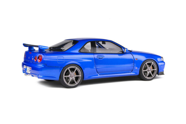 Solido 1/18 Nissan GTR R34 Blue Diecast Model Car S1804301
