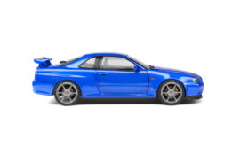 Solido 1/18 Nissan GTR R34 Blue Diecast Model Car S1804301
