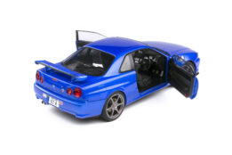 Solido 1/18 Nissan GTR R34 Blue Diecast Model Car S1804301