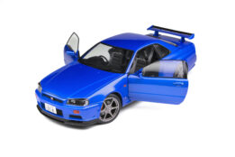 Solido 1/18 Nissan GTR R34 Blue Diecast Model Car S1804301