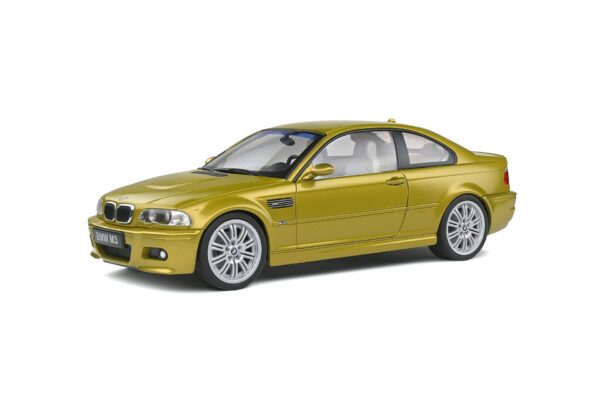 Solido BMW E46 M3 coupe yellow 1:18 scale diecast model car S1806501