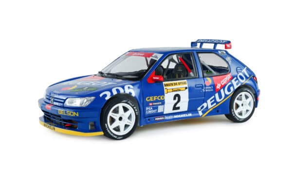 Solido 1:18 Peugeot 306 Maxi No.2 J.Azcona, J.Billmaier 1997 Rallye De Aviles (S1808309) Diecast Model