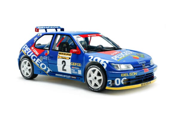 Solido 1:18 Peugeot 306 Maxi No.2 J.Azcona, J.Billmaier 1997 Rallye De Aviles (S1808309) Diecast Model 19 Solido 1:18 Peugeot 306 Maxi No.2 J.Azcona, J.Billmaier 1997 Rallye De Aviles (S1808309) Diecast Model