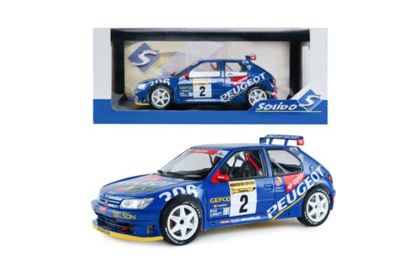 Solido 1:18 Peugeot 306 Maxi No.2 J.Azcona, J.Billmaier 1997 Rallye De Aviles (S1808309) Diecast Model 15 Solido 1:18 Peugeot 306 Maxi No.2 J.Azcona, J.Billmaier 1997 Rallye De Aviles (S1808309) Diecast Model