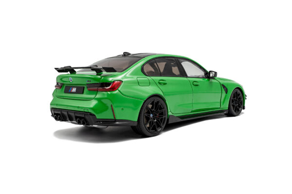 Alternative view of Solido 1:18 BMW M3 (G80) with Performance Parts Signal Green 2024 (S1814302) Diecast Model