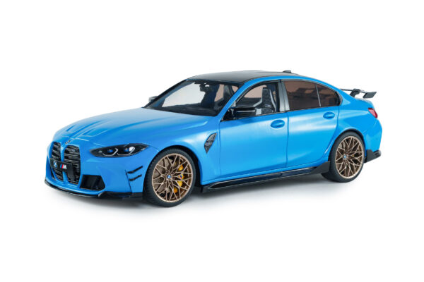 Solido – 1:18 BMW M3 (G80) Competition with M Performance Parts Daytona Beach Blue 2024 (S1814303) Diecast Model
