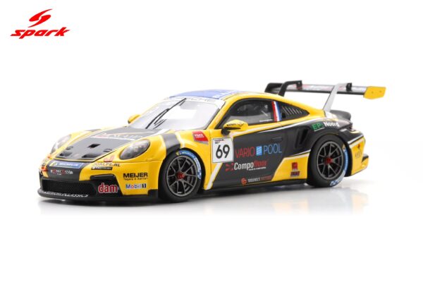 Alternative view of Spark 1:43 Porsche 911 GT3 Cup No.69 Jaap van Lagen Porsche Carrera Cup Benelux Champion 2025 (S6340) Resin Model