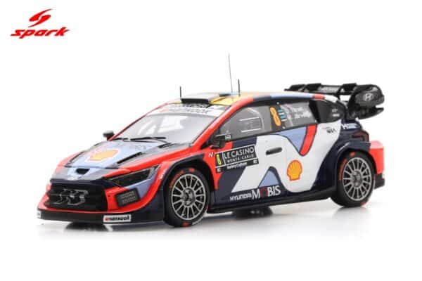 Alternative view of Spark 1:43 Hyundai i20N Rally1 No.8 Rally Monte Carlo 2025 Ott Tänak, Martin Järveoja (S6908) Resin Model