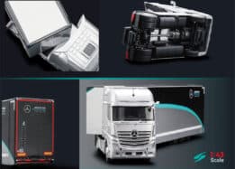Spark - 1:43 Mercedes Actros - Mercedes-AMG Petronas F1 Team Transporter 2023 - Resin Model