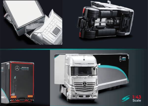 Spark - 1:43 Mercedes Actros - Mercedes-AMG Petronas F1 Team Transporter 2023 - Resin Model